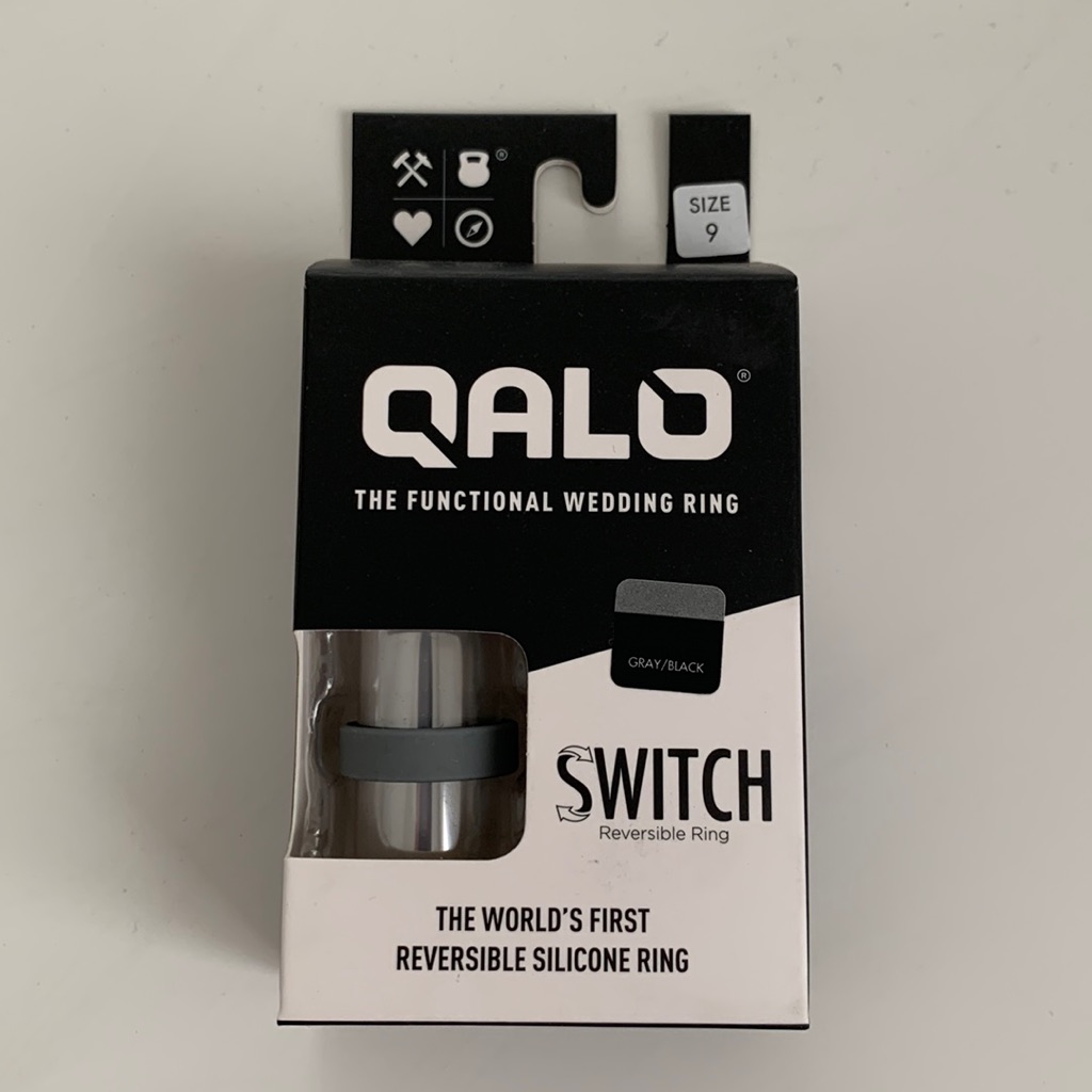 Qalo Functional Wedding Ring Reversible Black/Grey